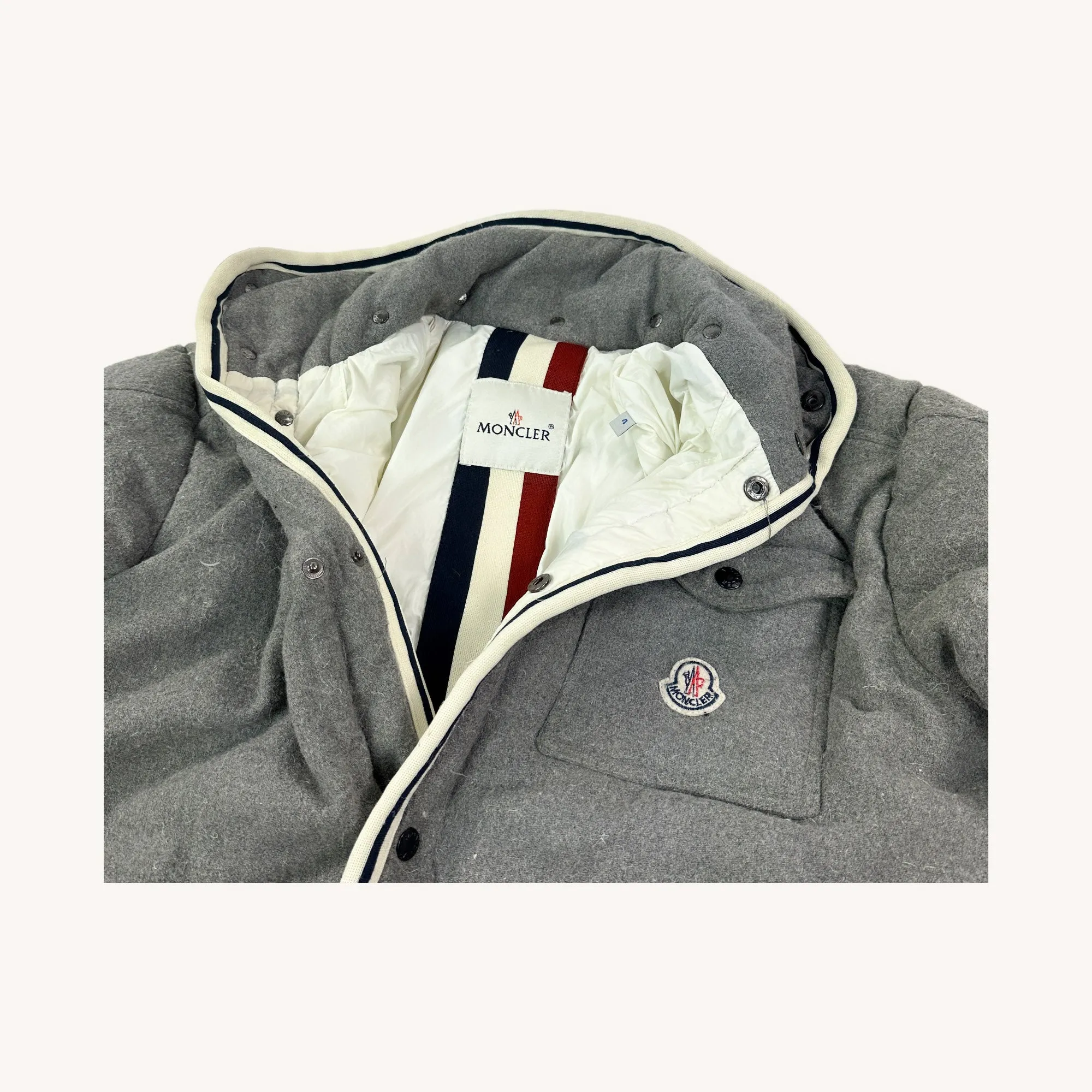 Grey Vintage Moncler Puffer Jacket Coat (L)