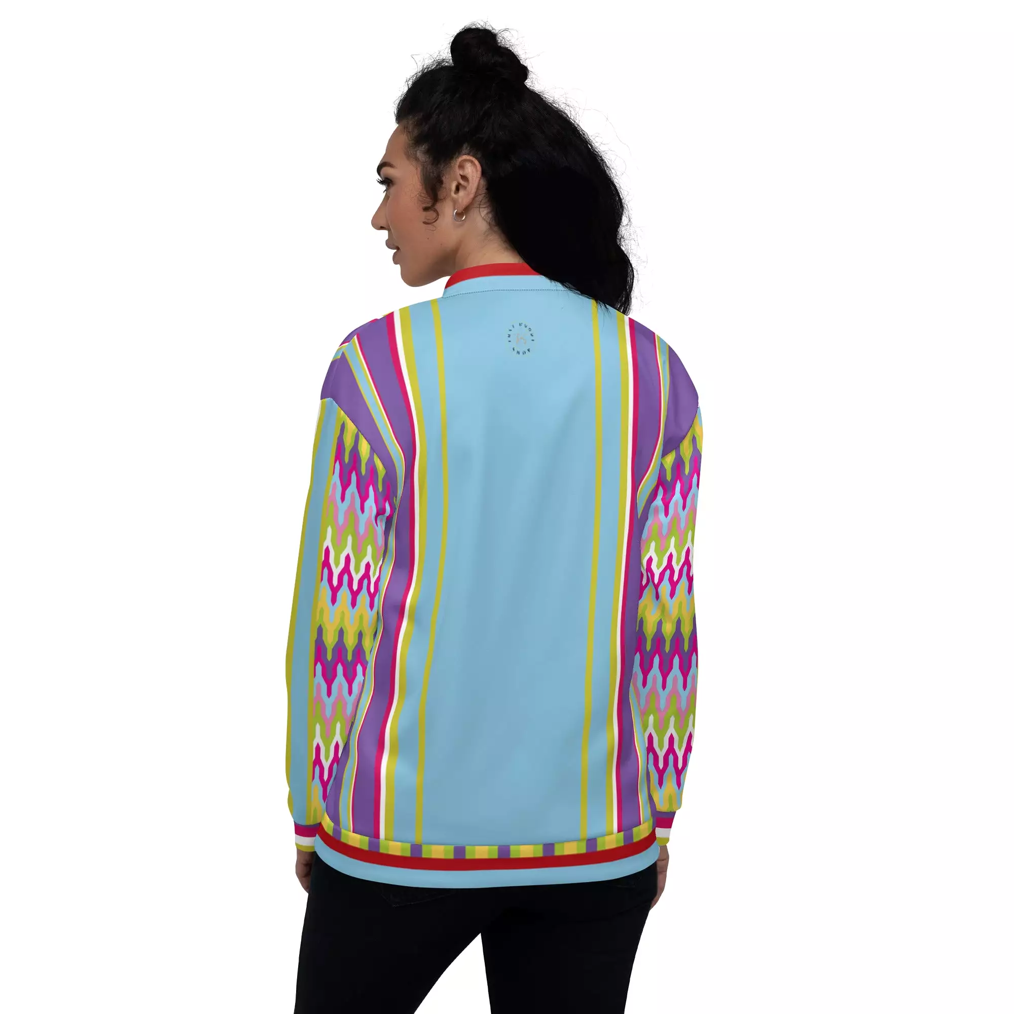 Groovy Purple Calypso Unisex Bomber Jacket