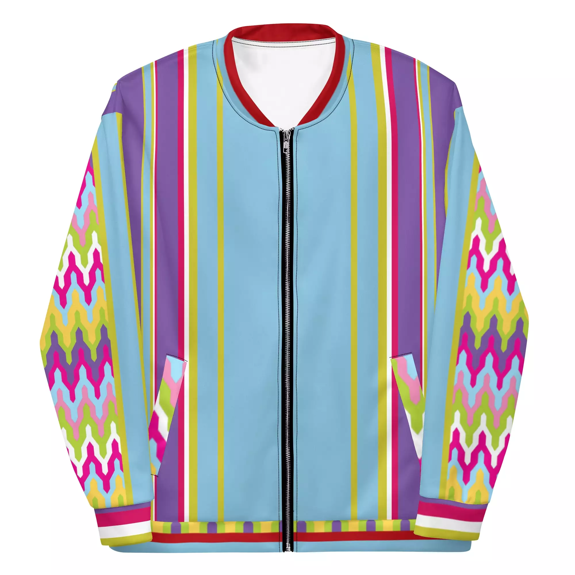 Groovy Purple Calypso Unisex Bomber Jacket