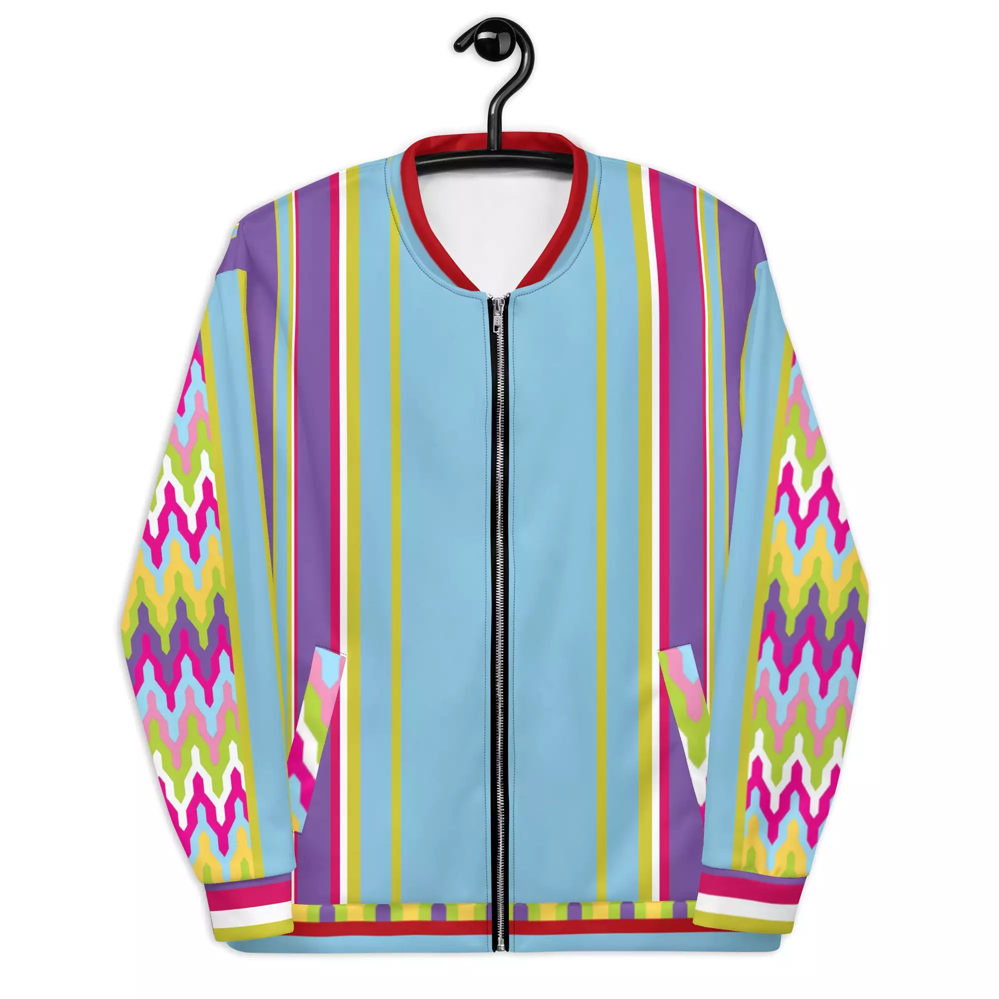 Groovy Purple Calypso Unisex Bomber Jacket