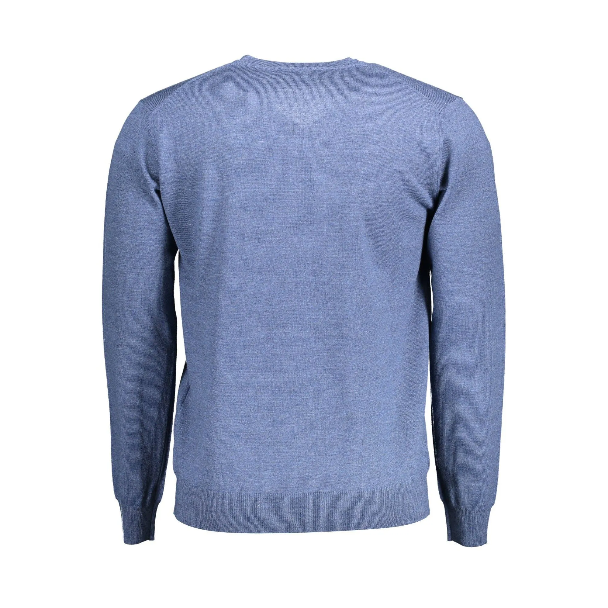 Harmont & Blaine Elegant V-Neck Wool Sweater in Blue