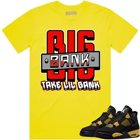 Jordan 4 Thunder 4s Shirt to Match - RED BIG BANK