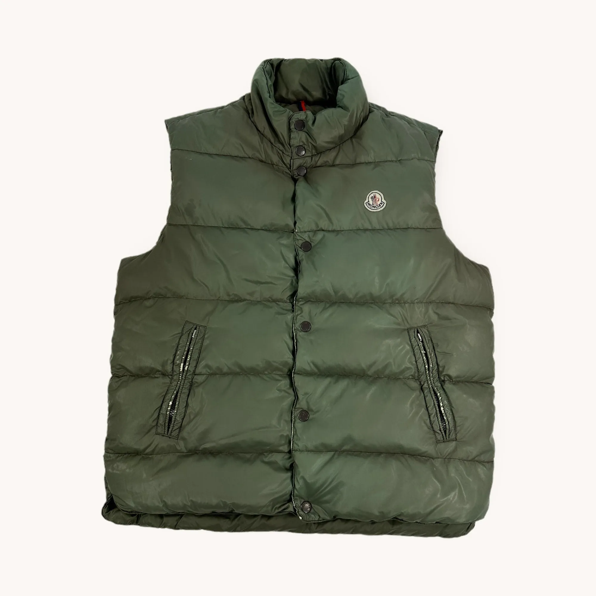 Khaki Green Vintage Moncler Puffer Jacket Coat (M/L)