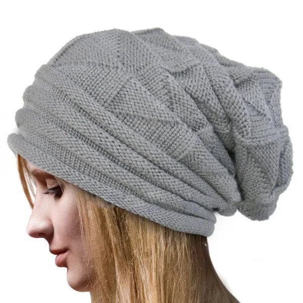 Knitted Warm Hats for Men Women Baggy Beanies Oversize Hat Ski Slouchy Chic Caps Skullies SM6