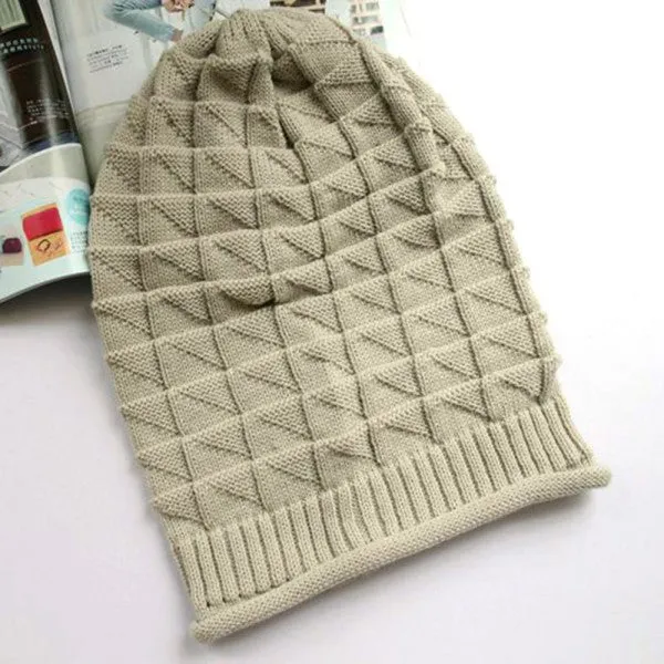 Knitted Warm Hats for Men Women Baggy Beanies Oversize Hat Ski Slouchy Chic Caps Skullies SM6