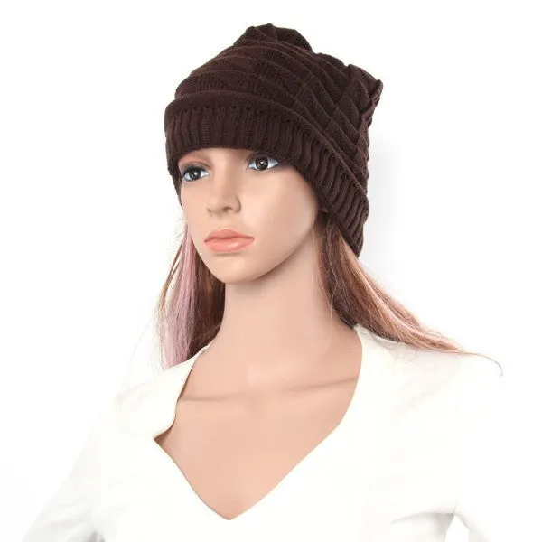 Knitted Warm Hats for Men Women Baggy Beanies Oversize Hat Ski Slouchy Chic Caps Skullies SM6