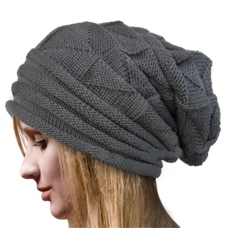 Knitted Warm Hats for Men Women Baggy Beanies Oversize Hat Ski Slouchy Chic Caps Skullies SM6