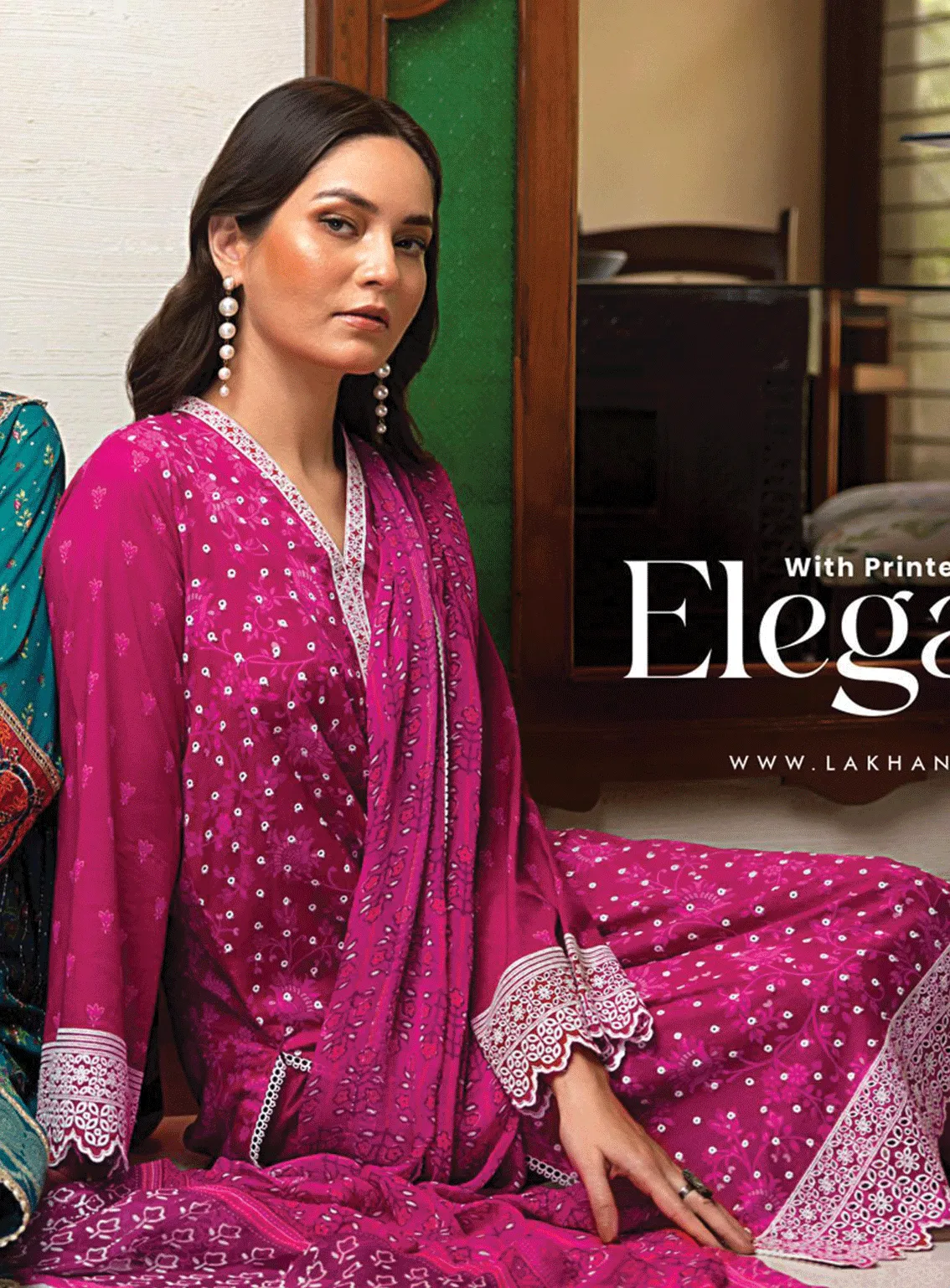 Lakhany Embroidered Lawn Unstitched 3 Piece Suit - LSM23SS LG-SR-0110