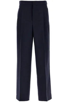 large fit wool gabardine trousers