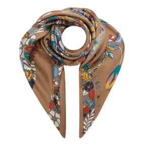 LONGCHAMP Forêt Silk Scarf - Argile