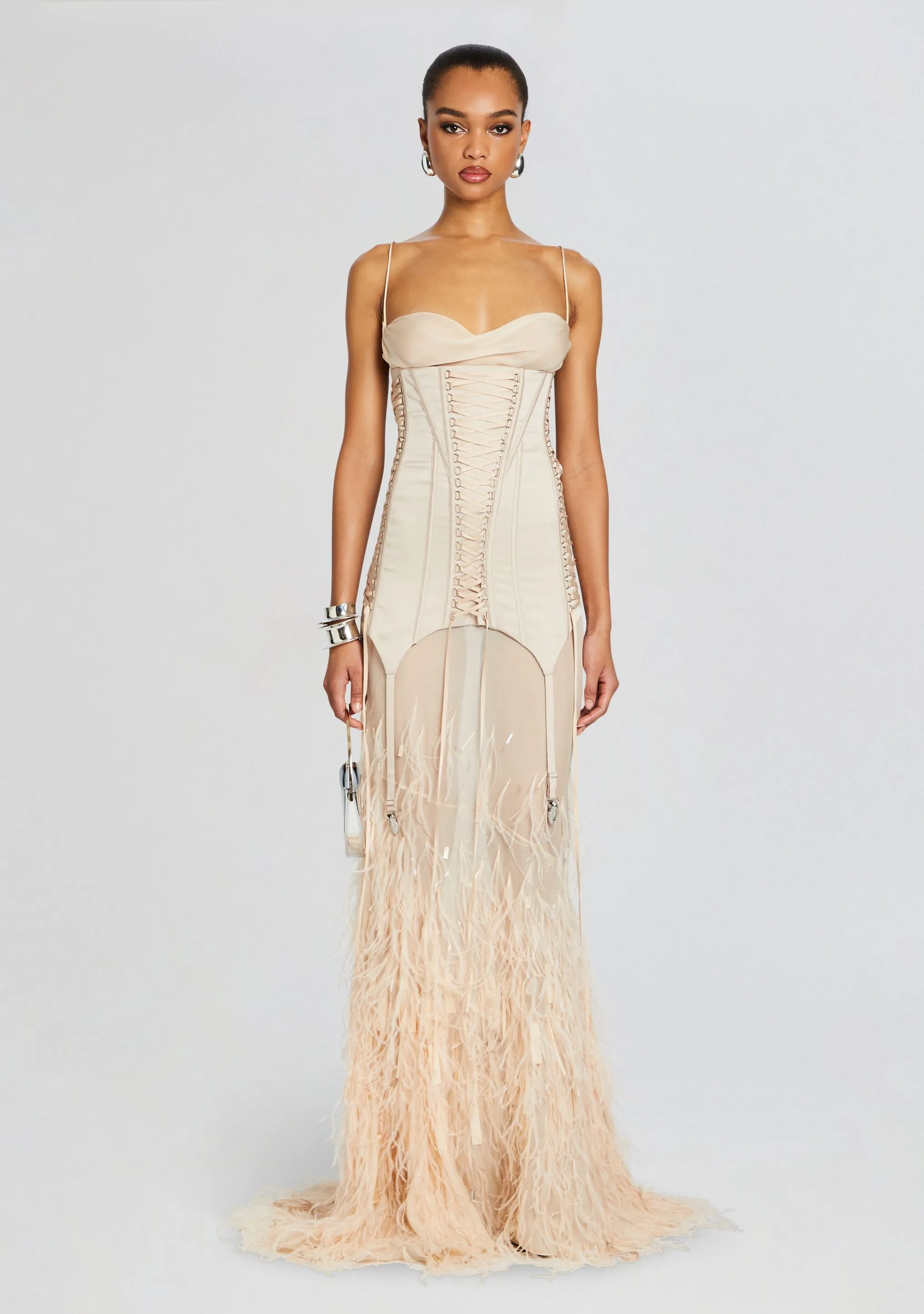 Lovette Silk Feather Dress