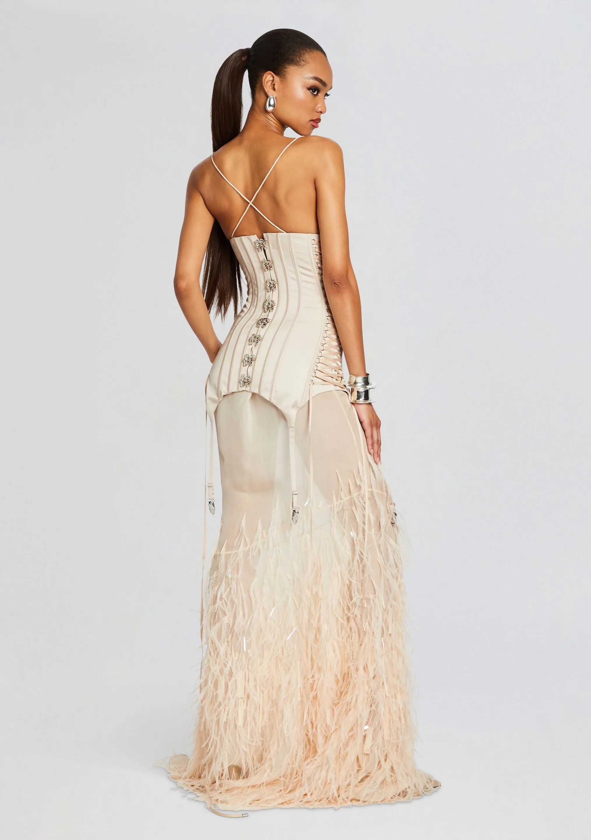 Lovette Silk Feather Dress