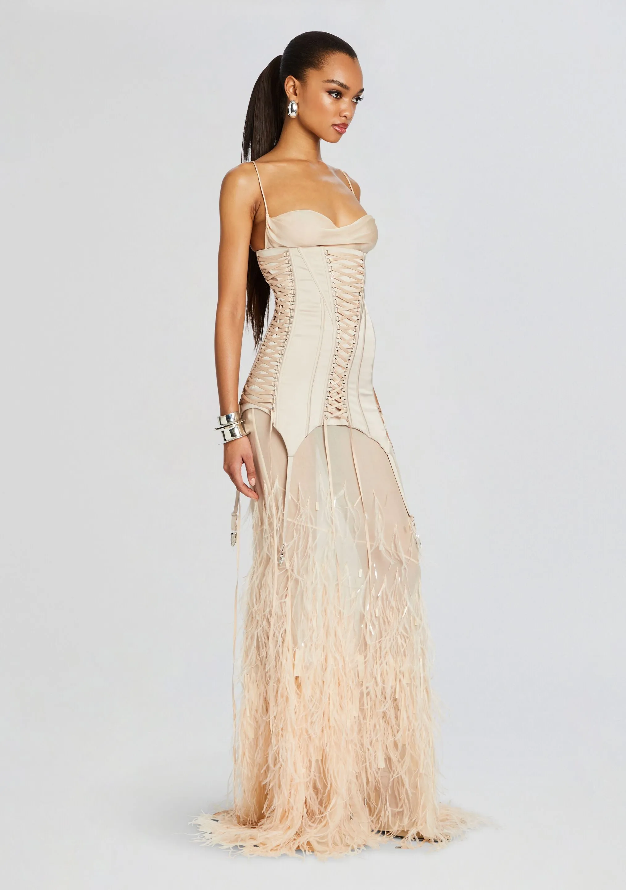 Lovette Silk Feather Dress