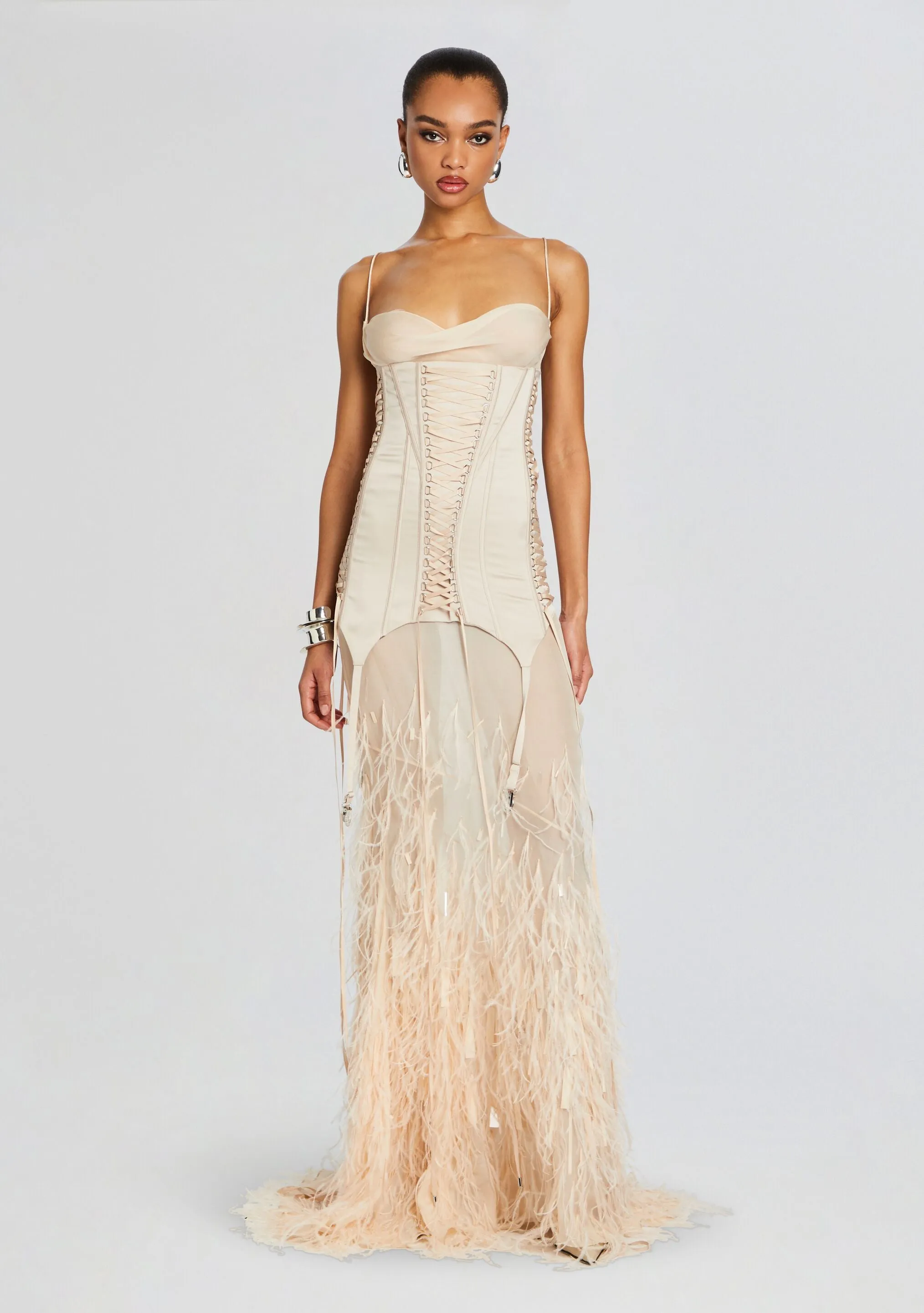 Lovette Silk Feather Dress