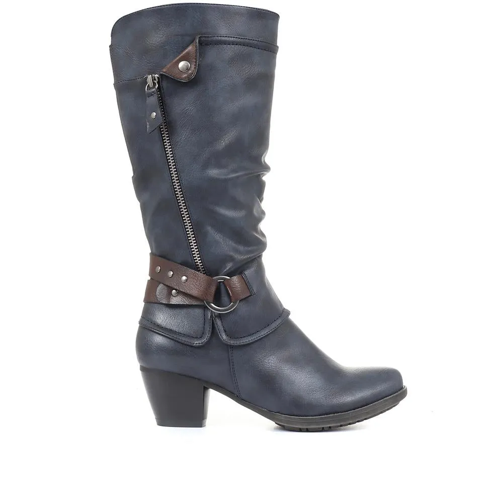 Low Heeled Slouch Boots - SIN34003 / 320 714