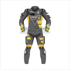 Luca Marini motogp mooney VR46 Racing Leather Motorbike Suit 2022