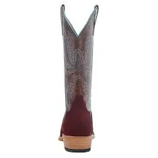 Macie Bean Women's Top Hand Burgundy Suede Western Boot