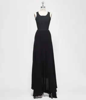 Marc Le Bihan Long Drape Tie Skirt