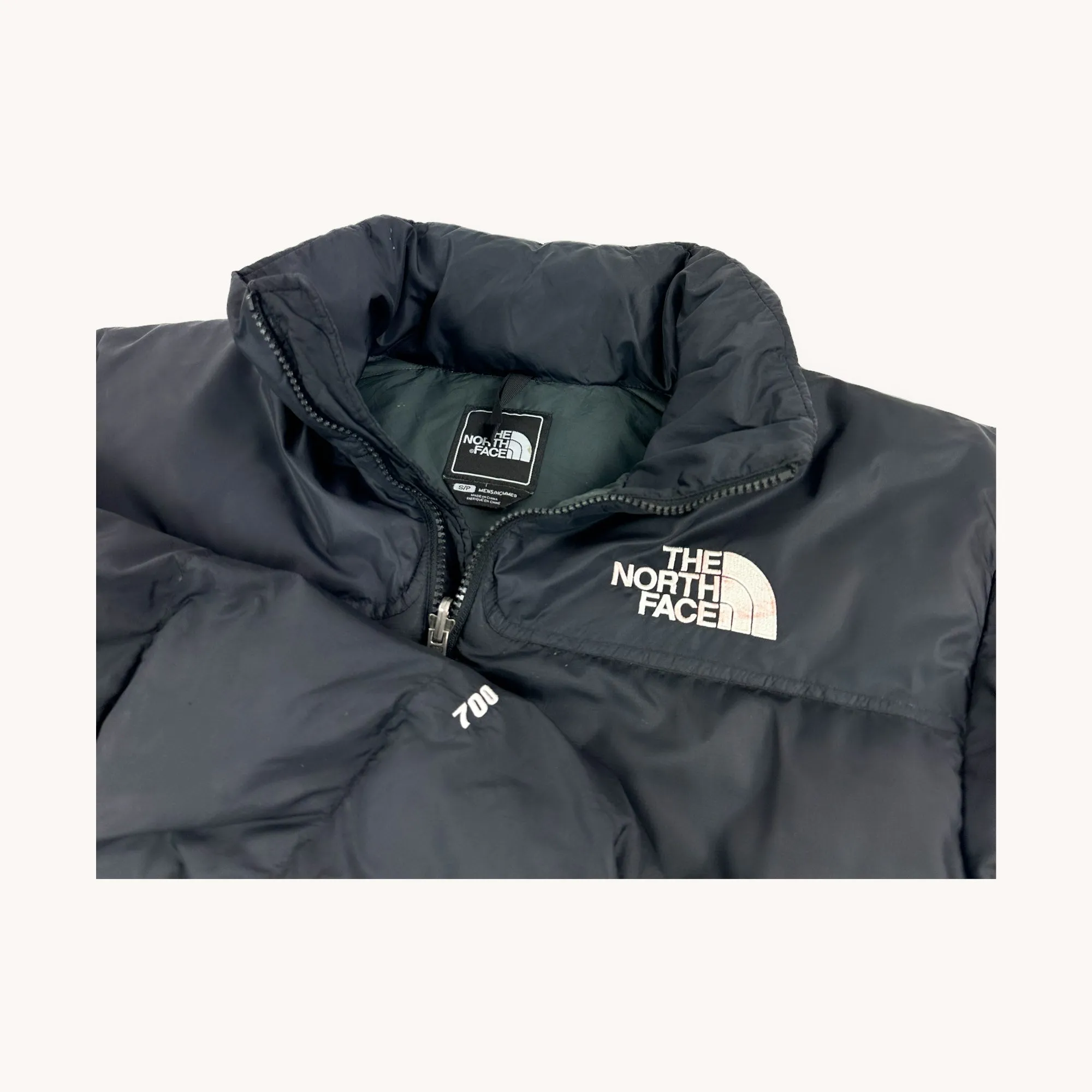 Matte Black The North Face Nuptse 700 Puffer Jacket Coat (S)