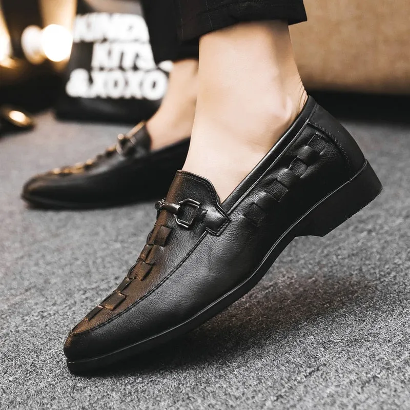 Men's Leisure Style Breathable Slip-On Wedding Party Dress Shoes