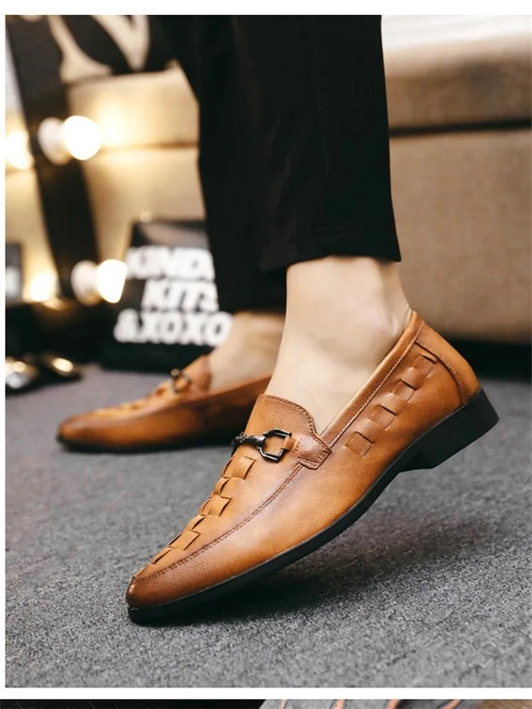 Men's Leisure Style Breathable Slip-On Wedding Party Dress Shoes