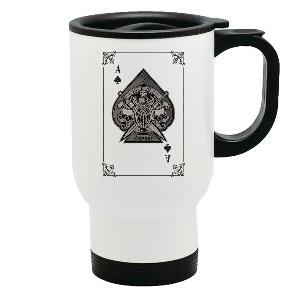 Metal Coffee and Tea Travel Mug  Ace of Spades