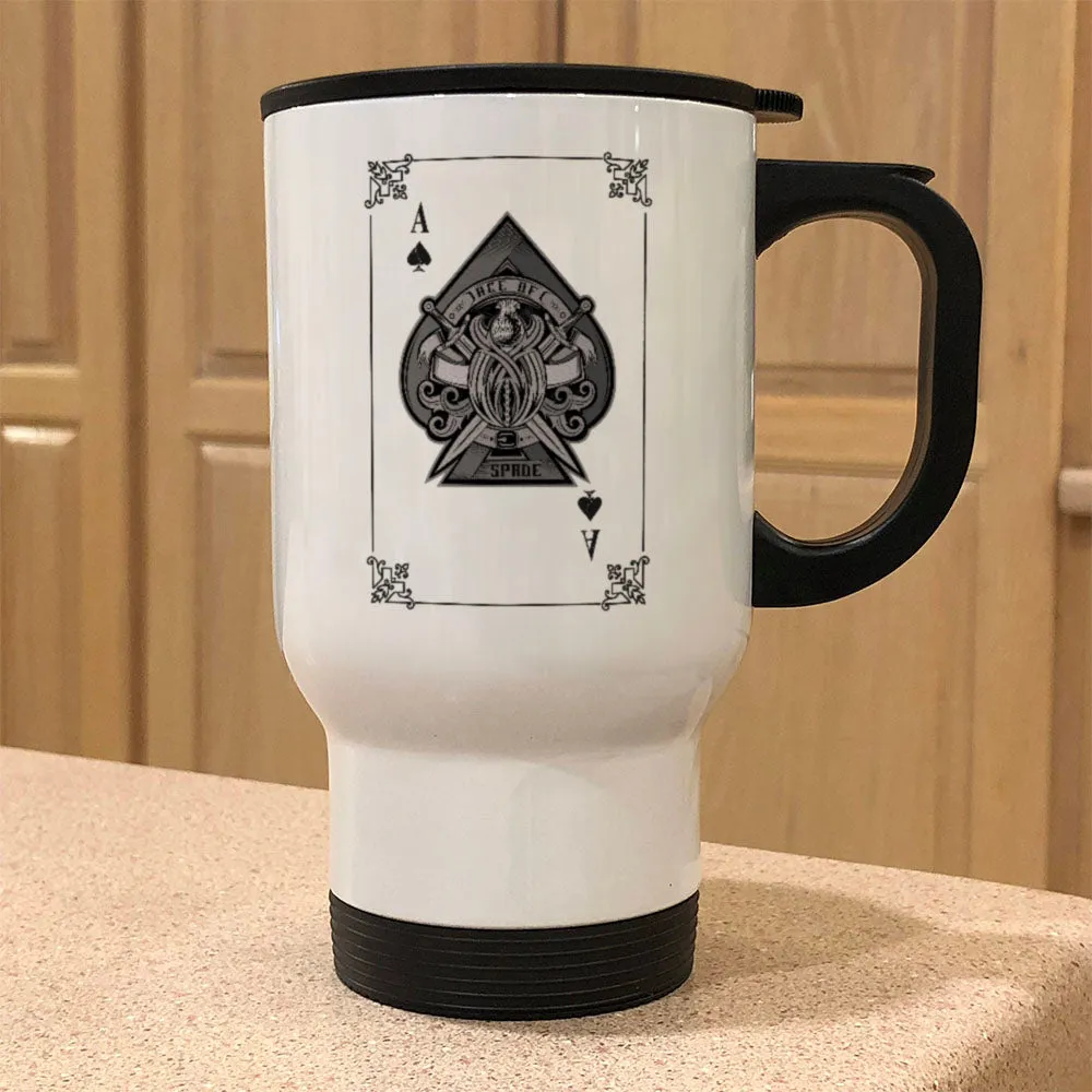 Metal Coffee and Tea Travel Mug  Ace of Spades