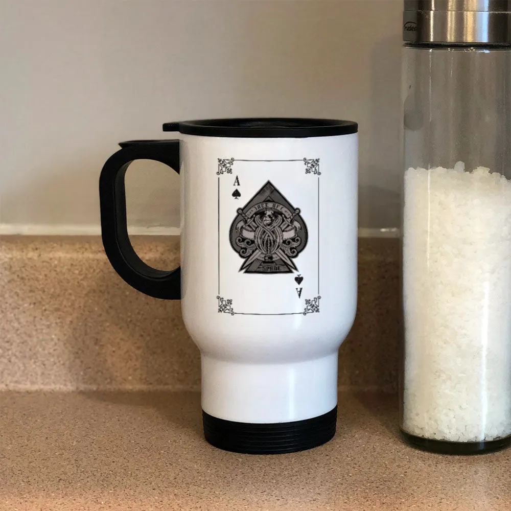 Metal Coffee and Tea Travel Mug  Ace of Spades