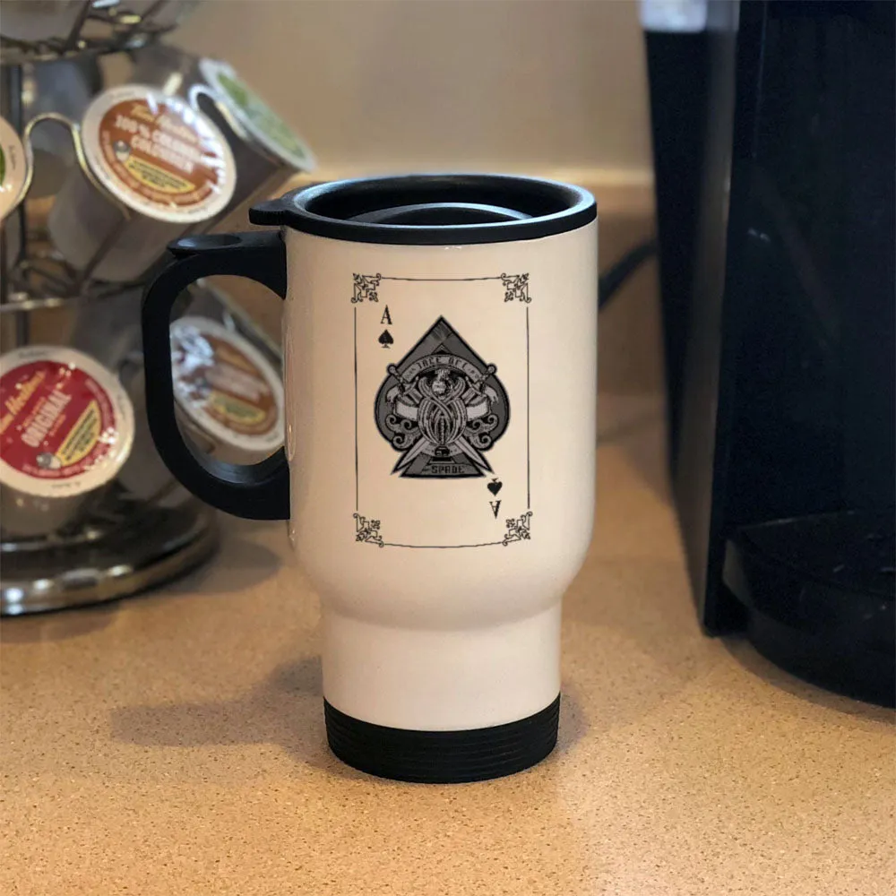 Metal Coffee and Tea Travel Mug  Ace of Spades