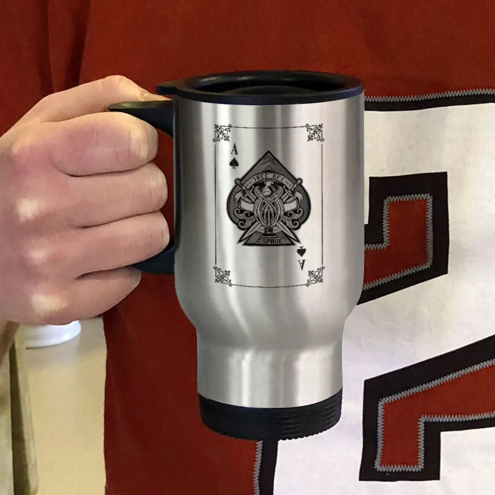 Metal Coffee and Tea Travel Mug  Ace of Spades