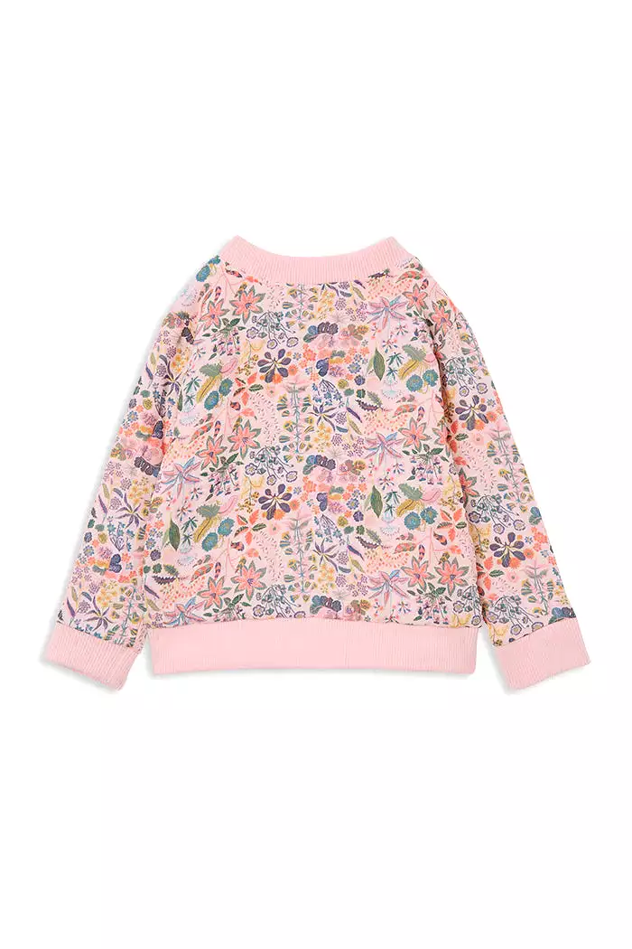 Milky Wild Meadow Bomber Jacket