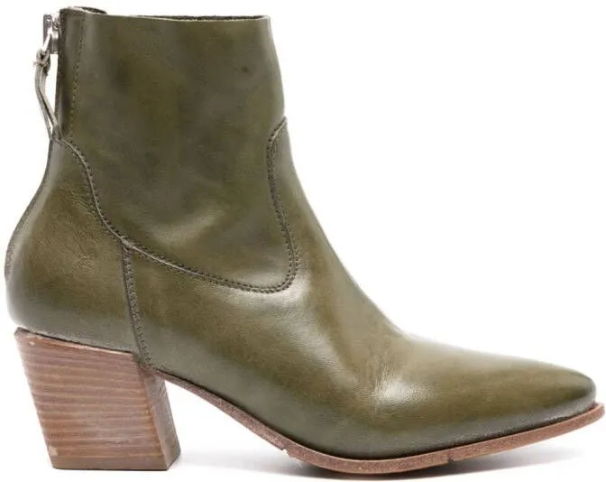 Moma Triumph leather boots Green