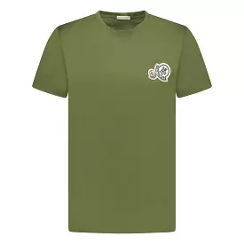 MONCLER PATCH BADGE LOGO T-SHIRT KHAKI