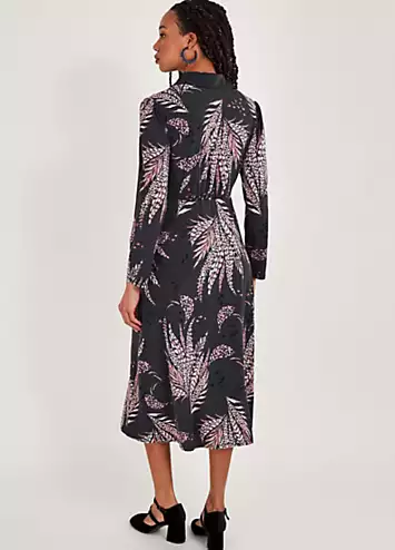 Monsoon Feather Print Shirt Dress | Kaleidoscope