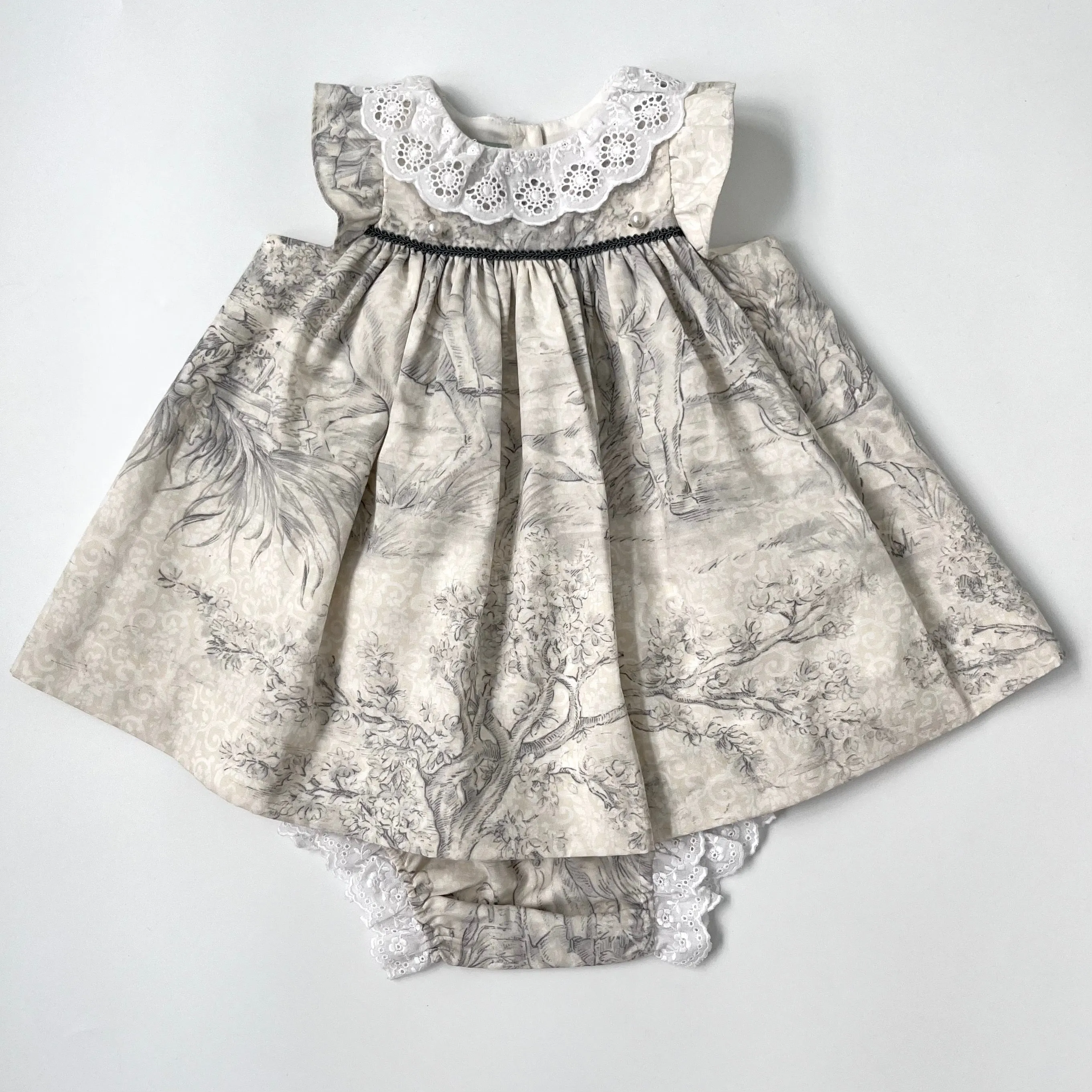 Nanos Toile De Jouy Dress: 9 Months (Brand New)