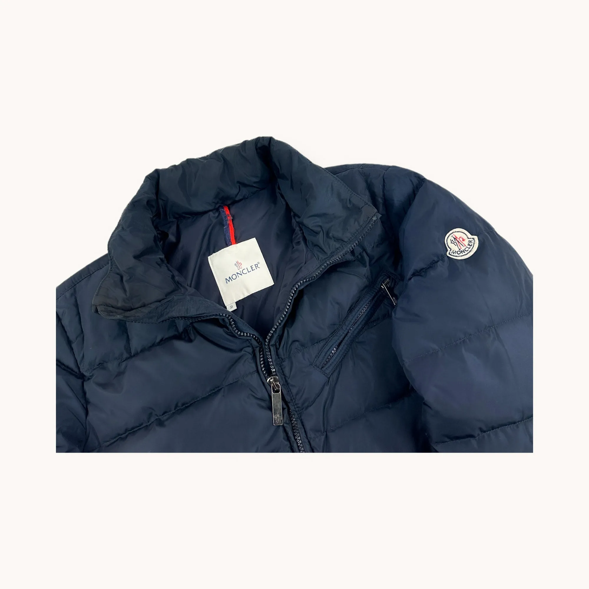 Navy Blue Vintage Moncler Puffer Jacket Coat (S/M)