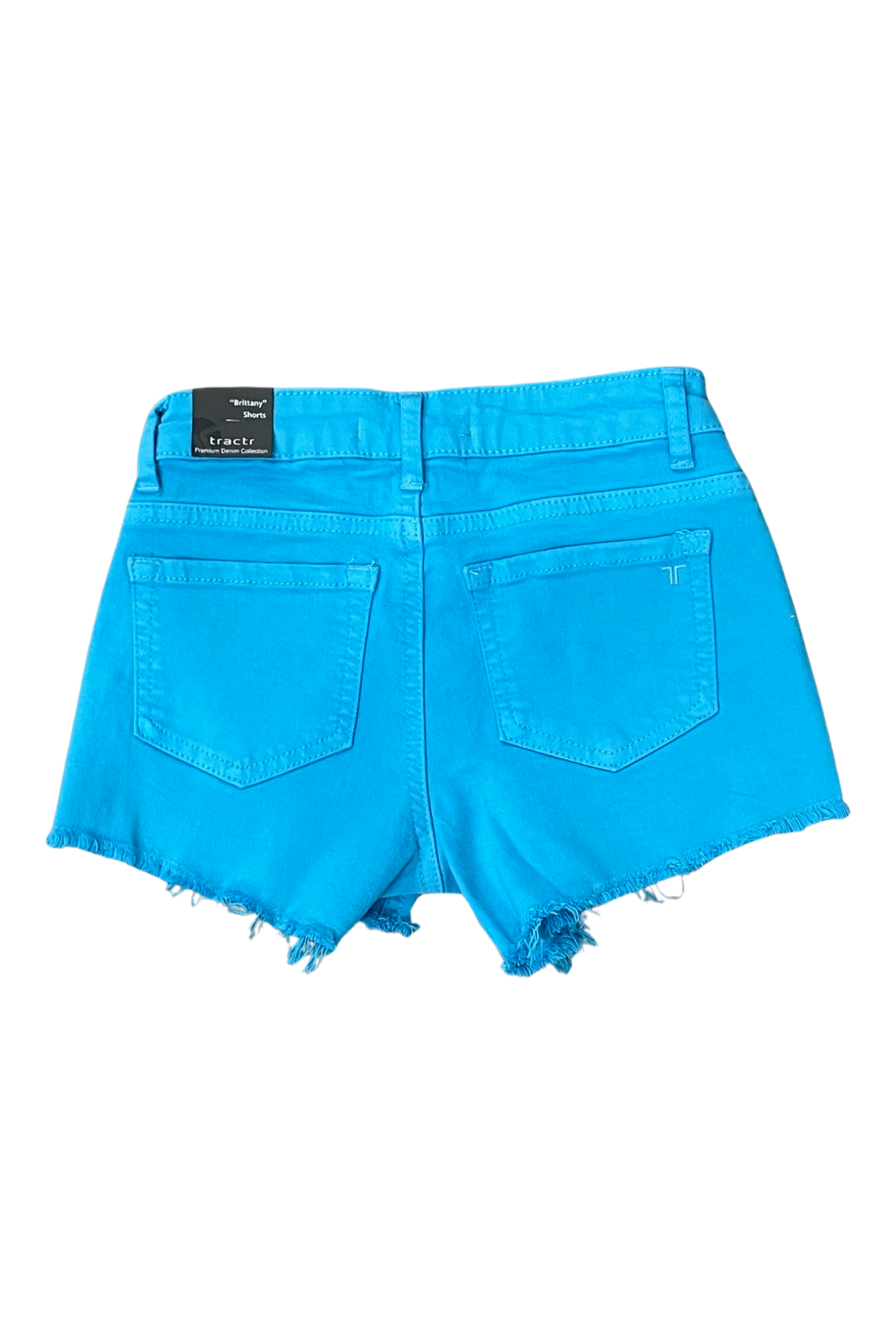 Neon Blue Brittany Denim Shorts