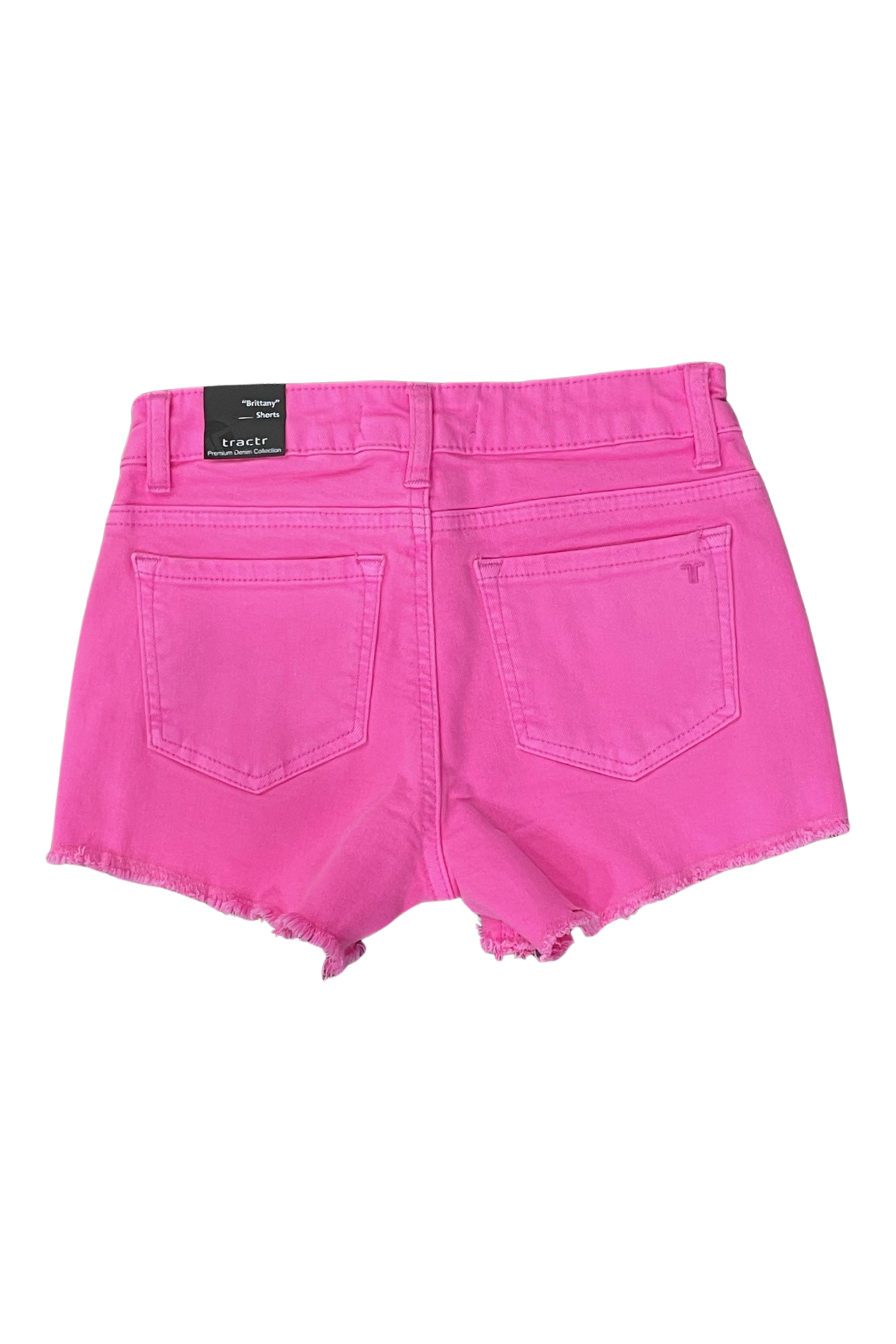 Neon Pink Brittany Denim Shorts