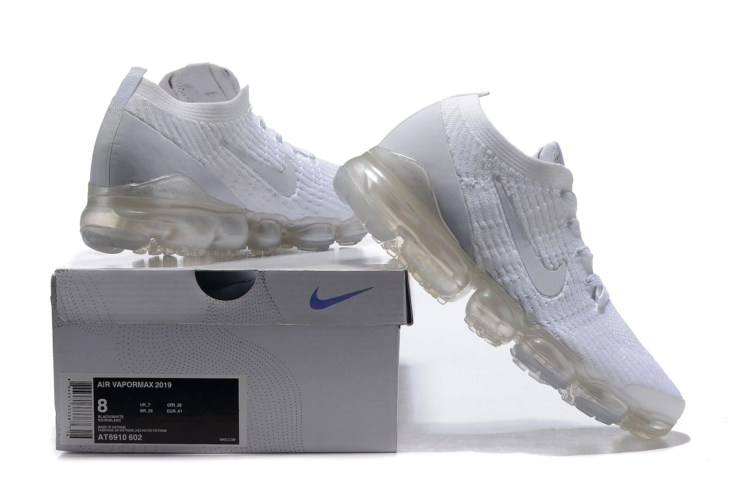 Nike Air Vapormax Flyknit 3 White Shoes Sneakers Men Sale Size US 7, 8, 8.5, 9, 10, 11