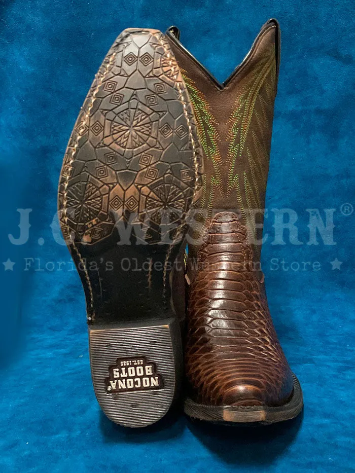 Nocona HR4522 Womens Carlita Snake Print Boot Cognac