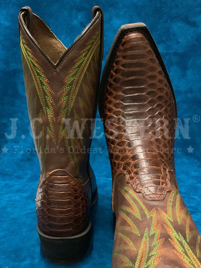 Nocona HR4522 Womens Carlita Snake Print Boot Cognac