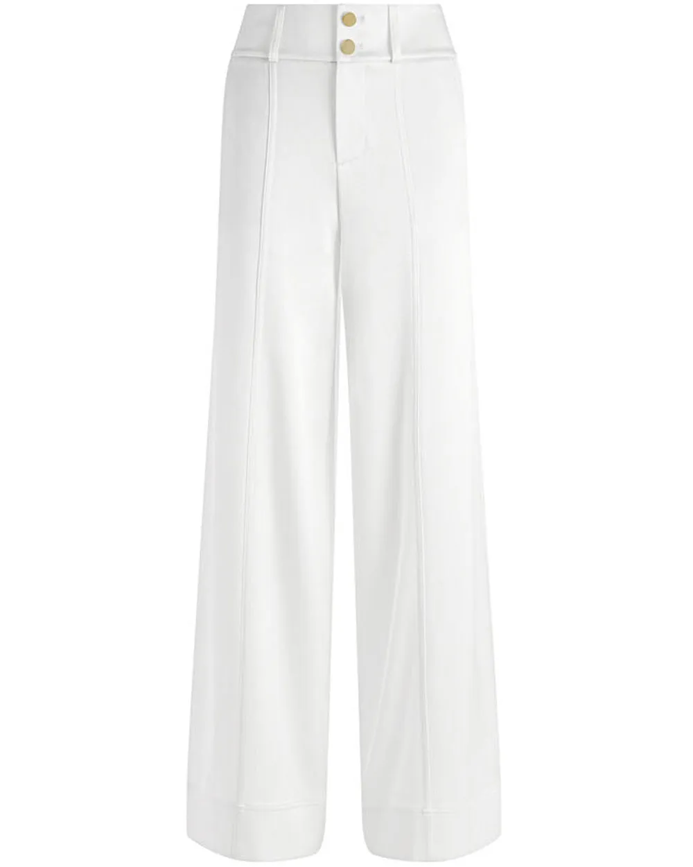 Off White High Rise Wide Leg Mame Pant