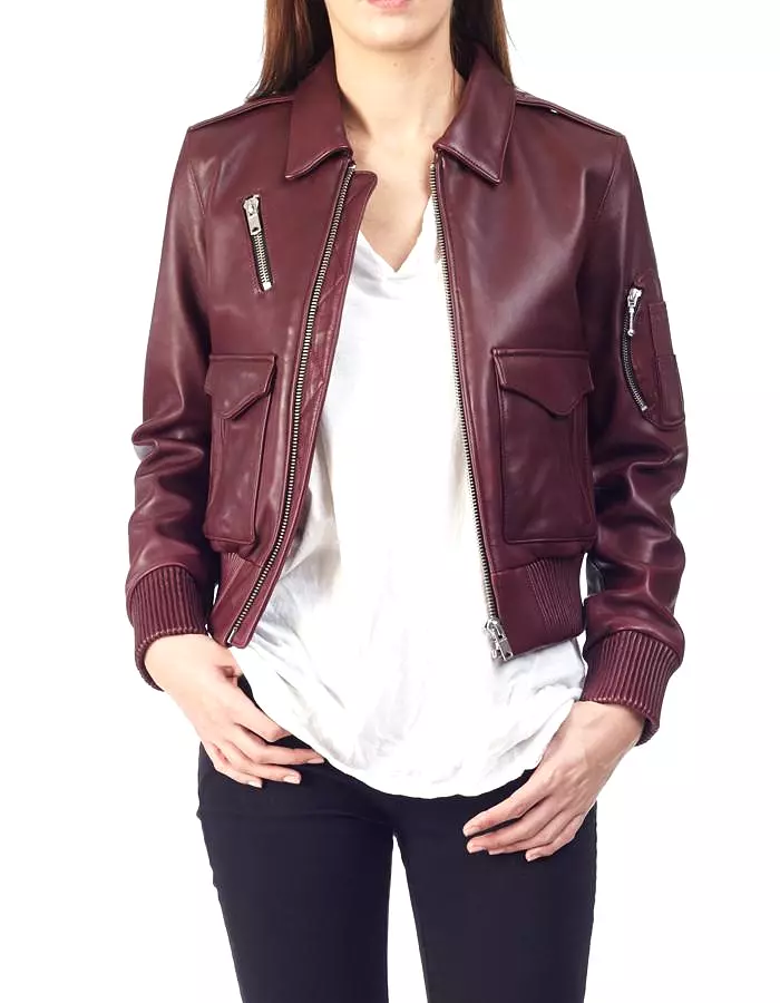 PAPPY BOMBER - Aviator Leather Jacket