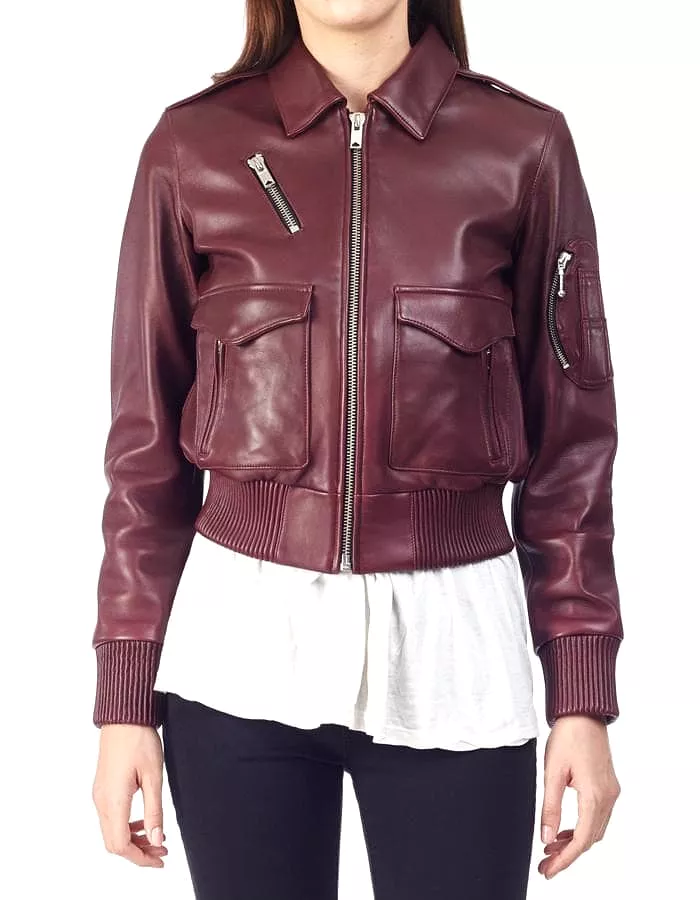 PAPPY BOMBER - Aviator Leather Jacket