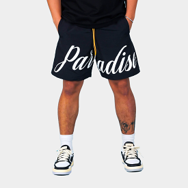 PARADISE SCRIPT NYLON SHORTS BLACK