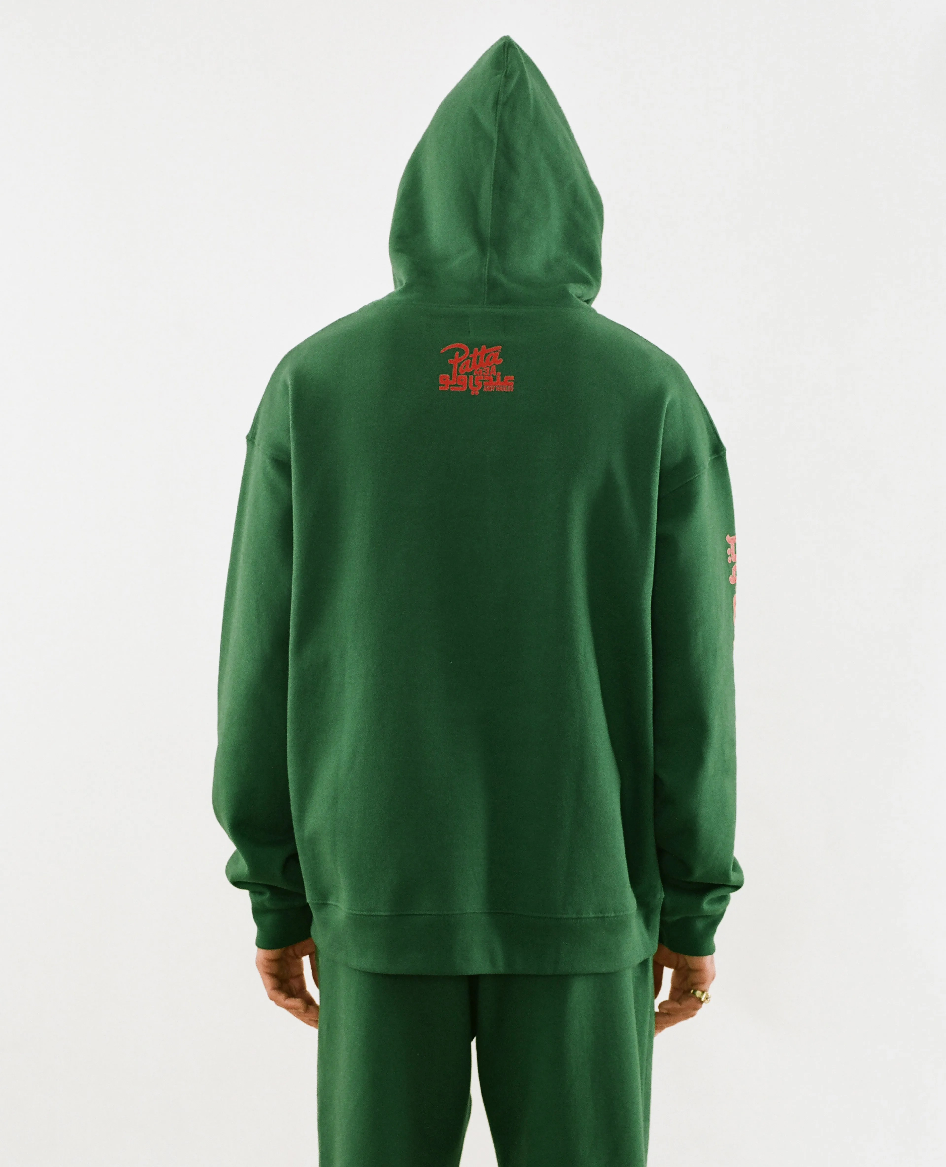 Patta x Andy Wahloo Script Logo Boxy Hooded Sweater