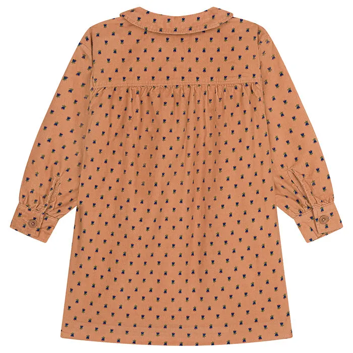 Petit Bateau Child Loumo Dress Sienna Brown Floral