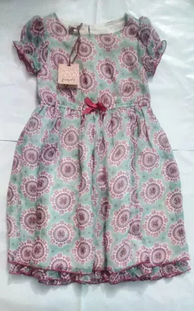 PINQUETTE - Girl's Dress - Mint/Floral