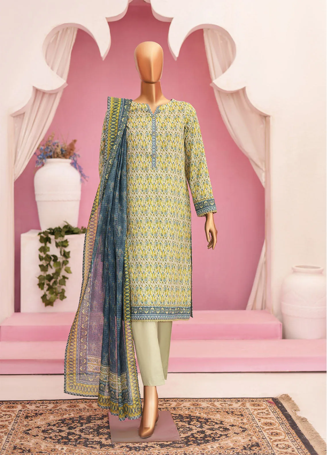 Platinum By HZ Textile Printed Lawn Unstitched 3 Piece Suit - HZ24PL PPC-77