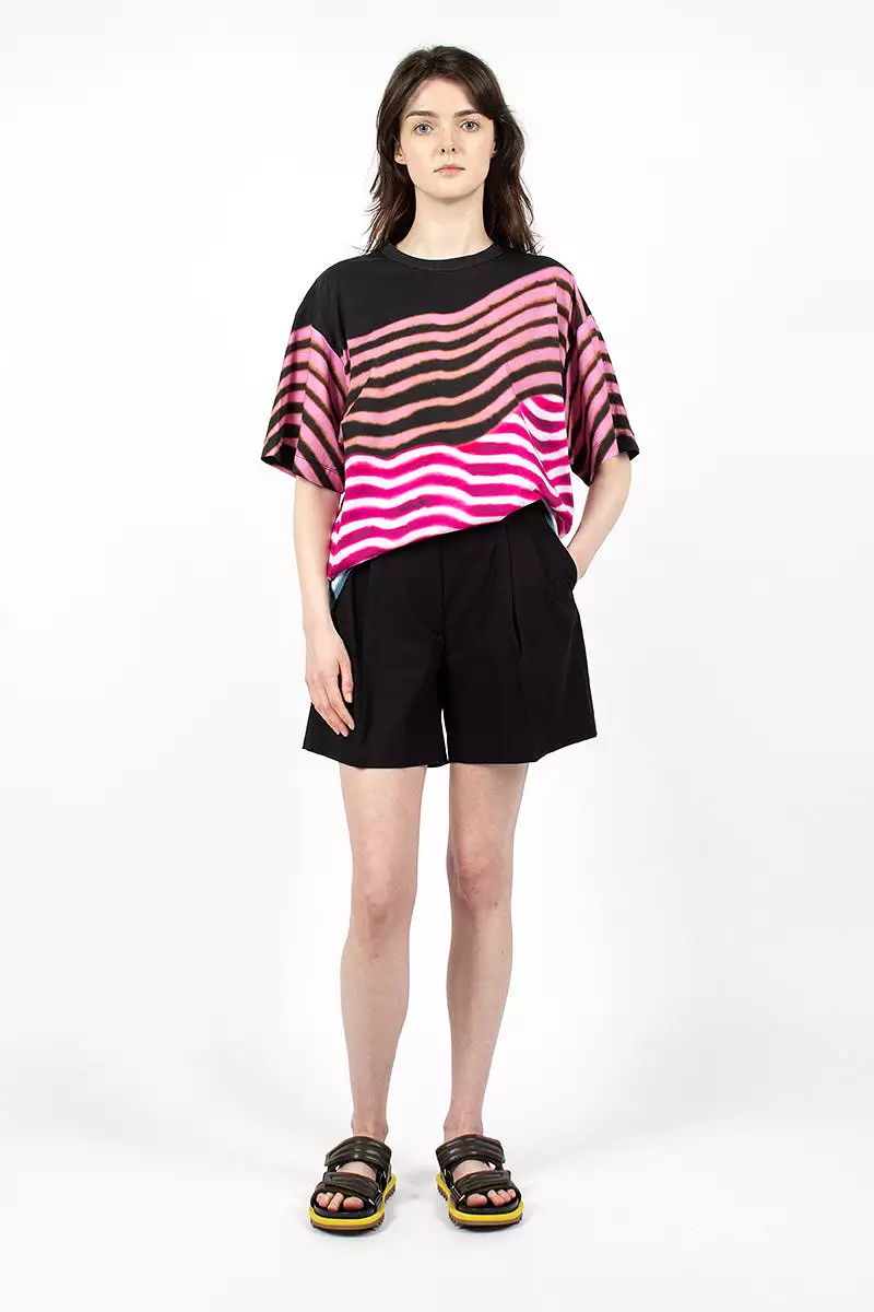 Pleat Shorts Black